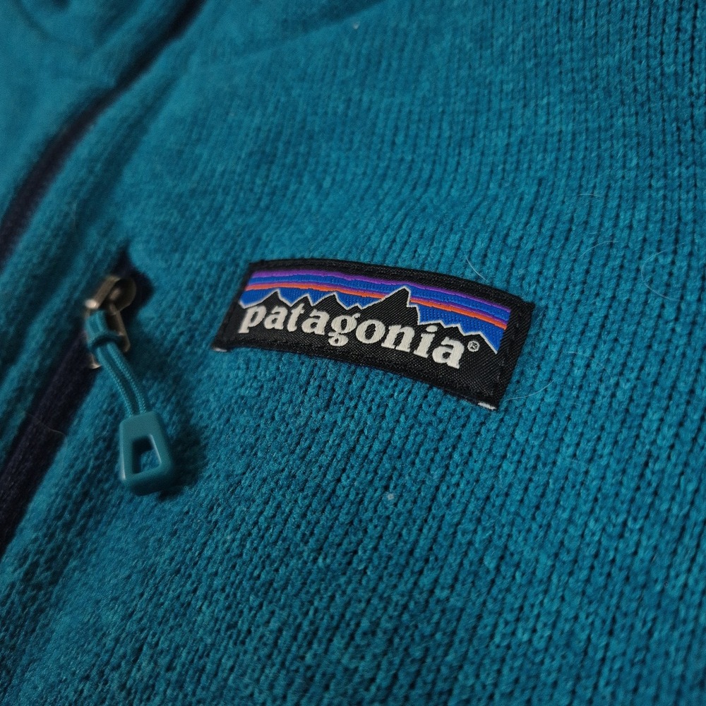 Patagonia Better Sweater Vest Womens M Blue Fleece Full Zip Outdoor Mock Neck - Picture 4 of 8